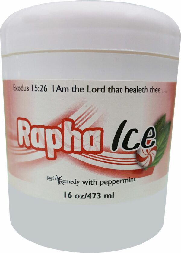A jar of Rapha Ice on a white background.