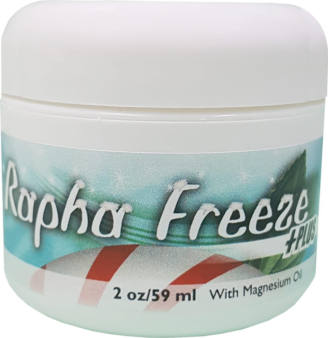 A jar of Rapha Freeze on a white background.