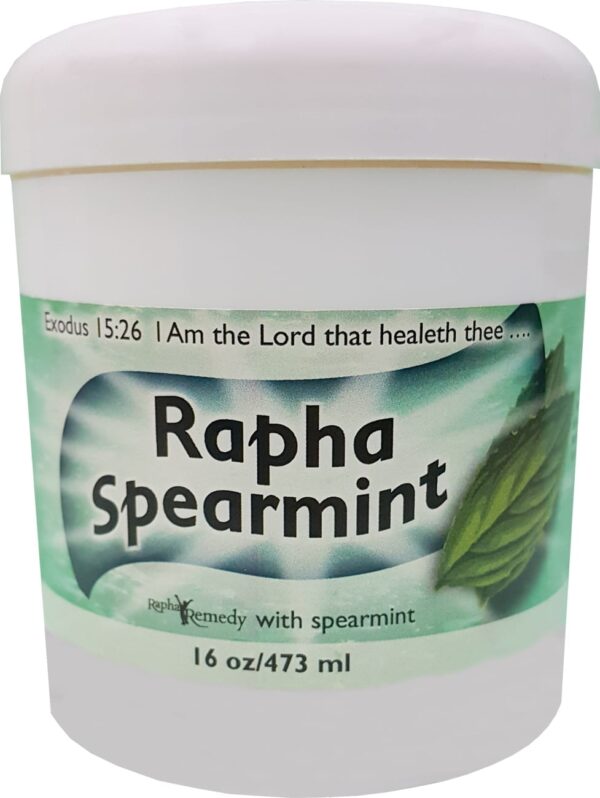 A jar of Rapha Spearmint.