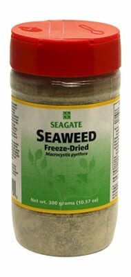 A jar of Seaweed Powder on a white background.