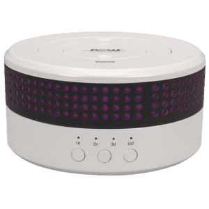 A white and purple Ultrasonic Dual Mist Oil Diffuser on a white background.