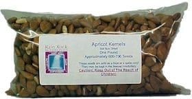 A bag of Apricot Kernels on a white background.