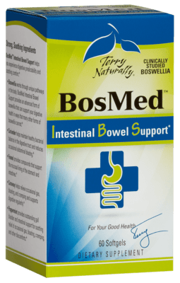 A box of BosMed Intestinal Bowel Support.