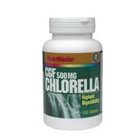 A bottle of CGF Chlorella.