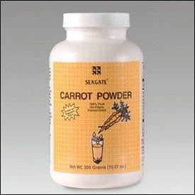 A Carrot Powder on a white background.