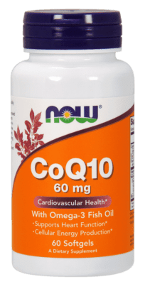 Now CoQ10 with Omega 3 Fish Oil 60 capsules.