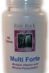 Rain rock Multi Forte multi vitamin and mineral formula.