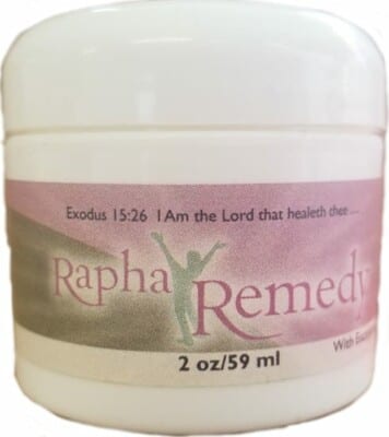 A jar of Rapha Remedy with Eucalyptus.