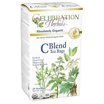 Celebration herbal C" Blend Tea bags.