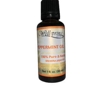 Belladonna Peppermint Oil in a small size bottle on a transparent background.
