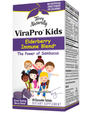 Virapro kids elderberry immune blend. 
Product Name: VIRAPRO KIDS, 60 CHEWABLE BERRY FLAVOR TABLETS, $29.95
