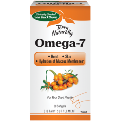 A box of Omega 7 terry naturally bottle in white color